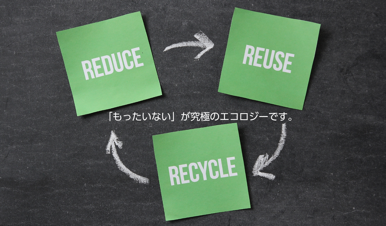 「もったいない」が究極のエコロジーです。